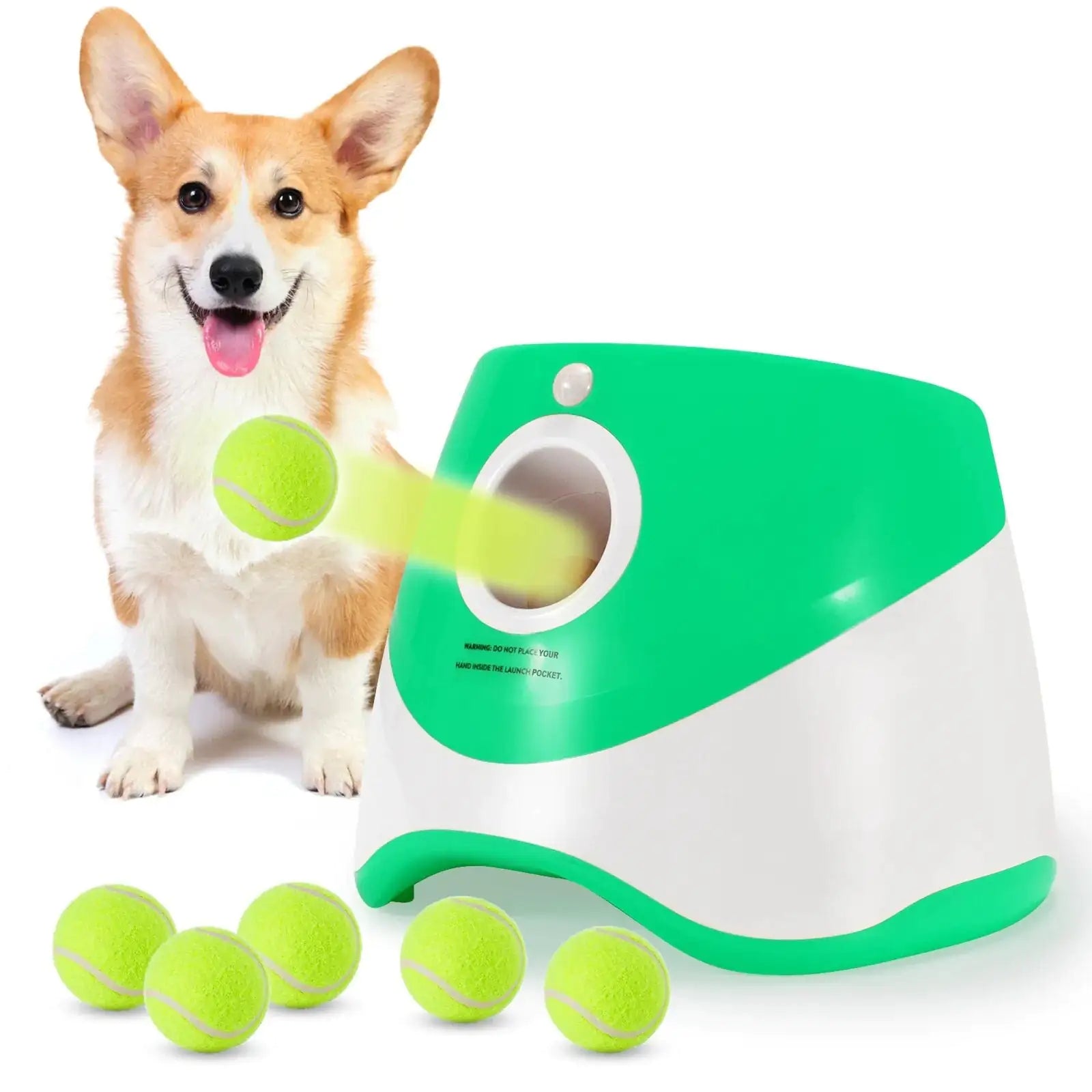 Pet Tennis Ball Launcher Automatic Thrower Toy for Dogs