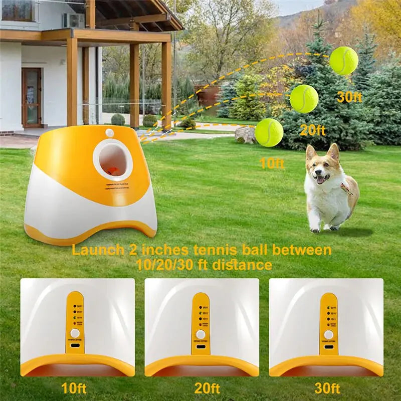 Pet Tennis Ball Launcher Automatic Thrower Toy for Dogs