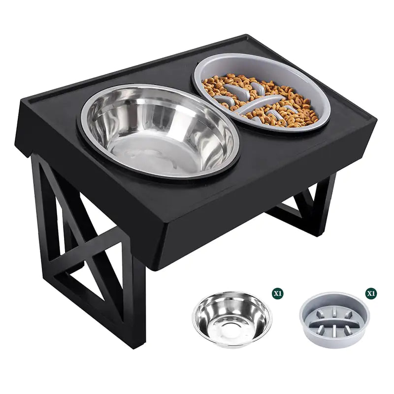 Pet Elevated Dog Food Water Bowl Feeding Station