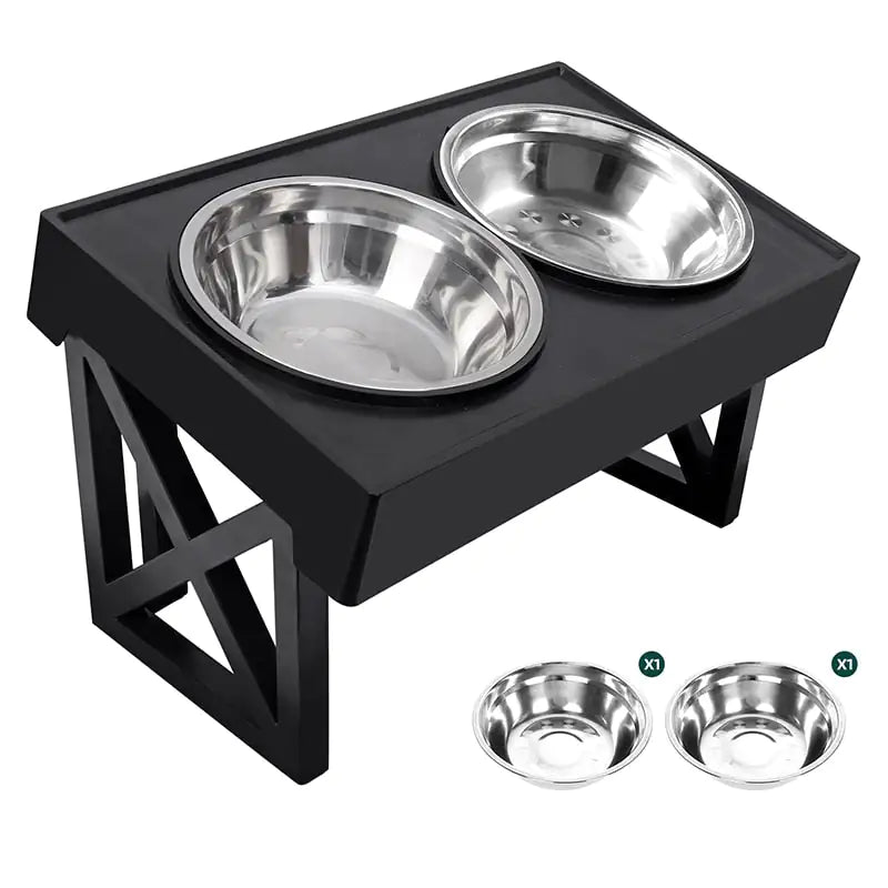 Pet Elevated Dog Food Water Bowl Feeding Station