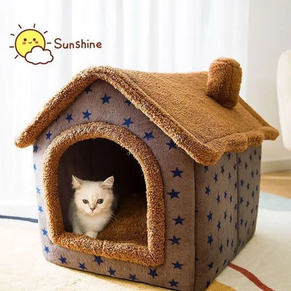 Soft Indoor Pet Bed Kennel for Cats and Dogs