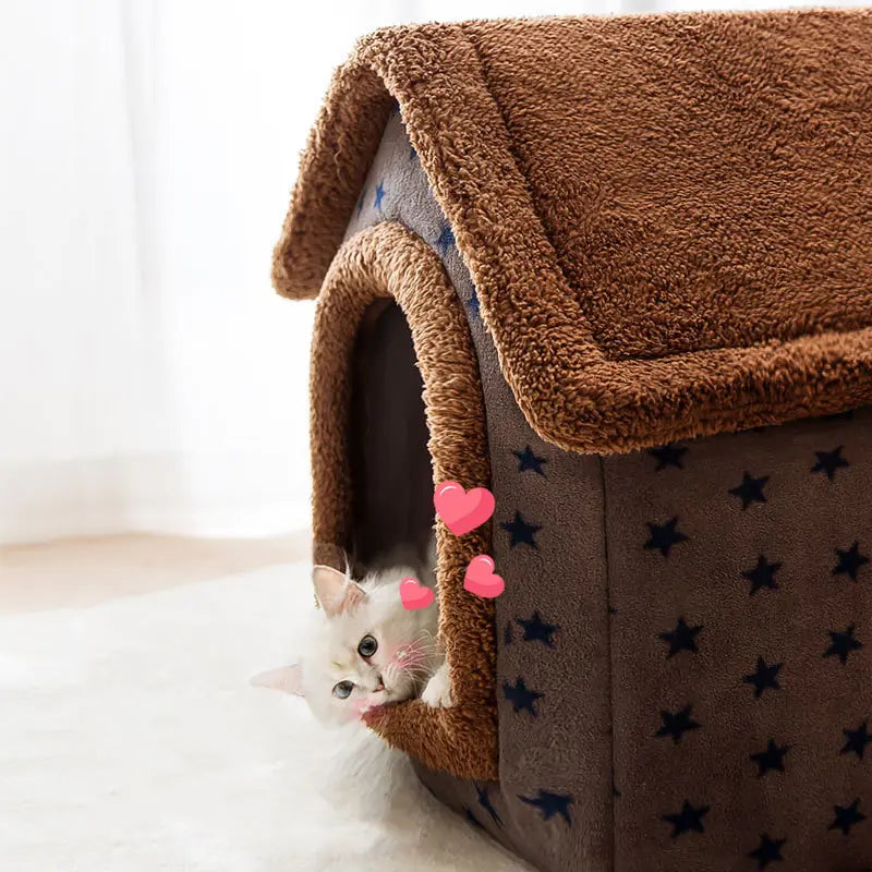 Soft Indoor Pet Bed Kennel for Cats and Dogs