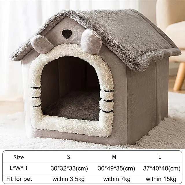 Soft Indoor Pet Bed Kennel for Cats and Dogs