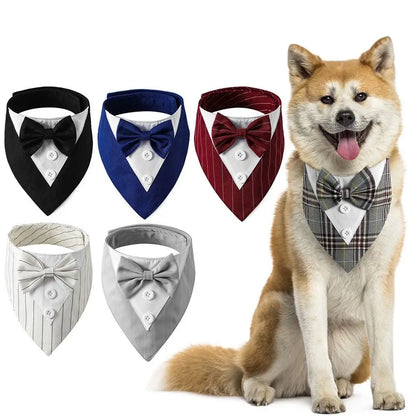 Pet Dog Tuxedo Wedding Suit Bow Tie