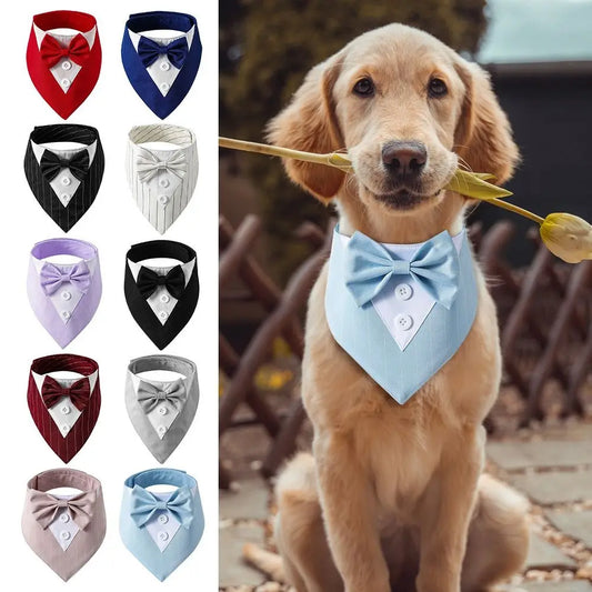 Pet Dog Tuxedo Wedding Suit Bow Tie