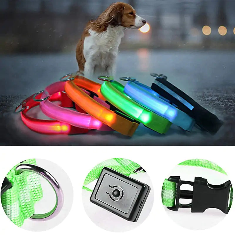 Glow in the Dark Pet Light Up LED Dog Collar