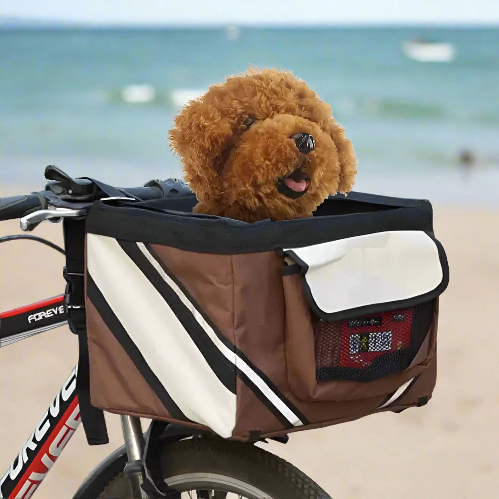 Pet dog bike basket bicycle bag