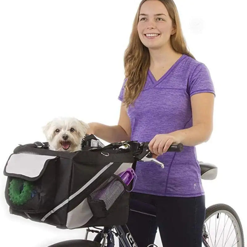 Pet dog bike basket bicycle bag