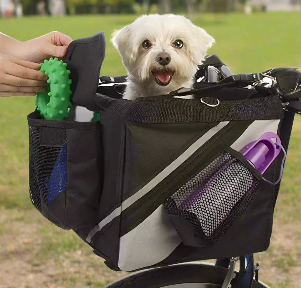 Pet dog bike basket bicycle bag