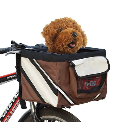 Pet dog bike basket bicycle bag