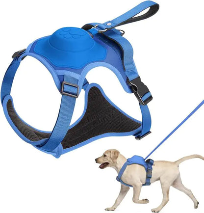 Fetch Master Freedom Vest - Ultra Soft Harness with Built-in Retractable Leash