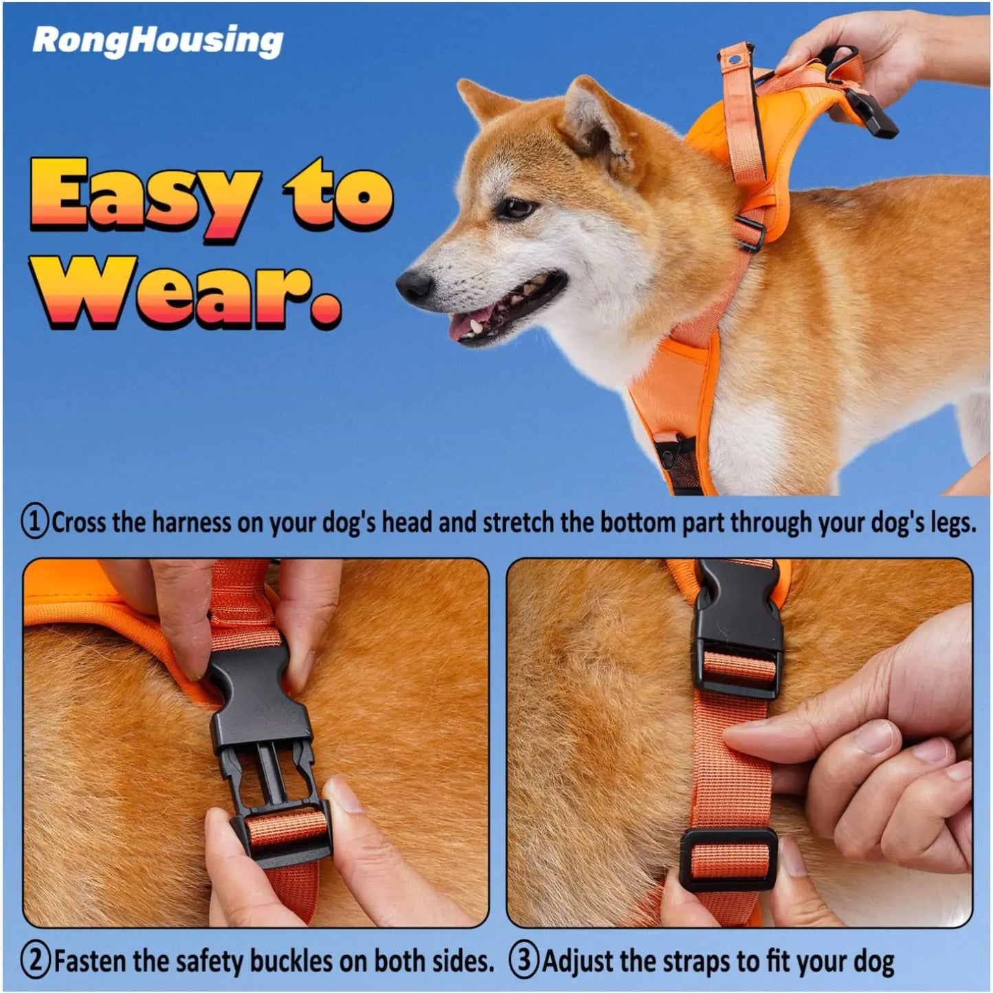 Fetch Master Freedom Vest - Ultra Soft Harness with Built-in Retractable Leash