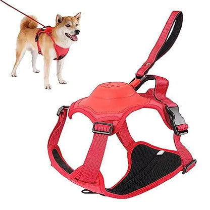 Fetch Master Freedom Vest - Ultra Soft Harness with Built-in Retractable Leash