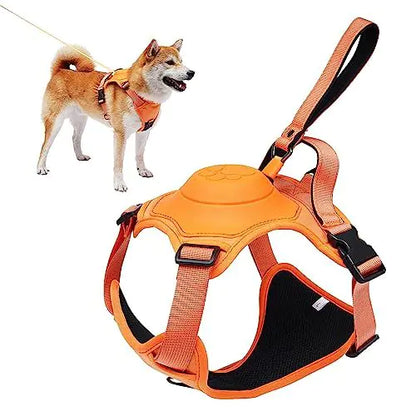 Fetch Master Freedom Vest - Ultra Soft Harness with Built-in Retractable Leash