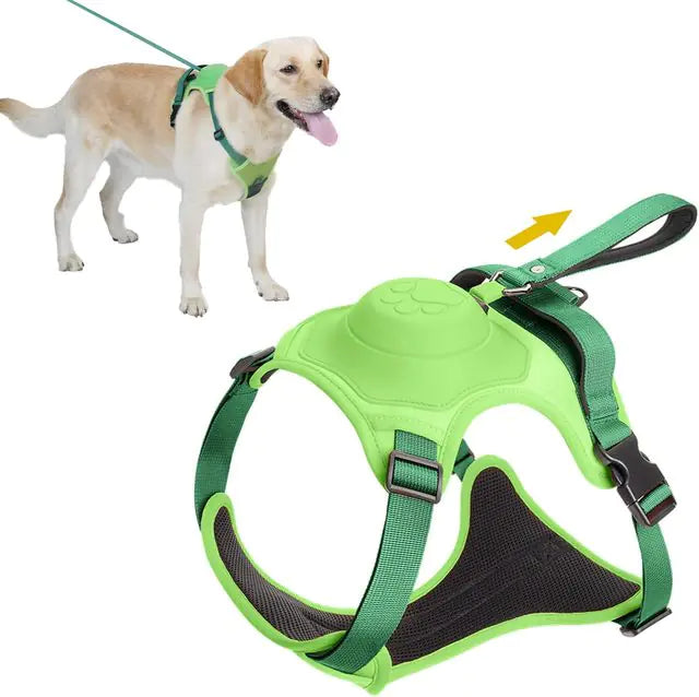 Fetch Master Freedom Vest - Ultra Soft Harness with Built-in Retractable Leash