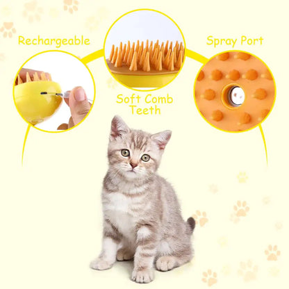 Rechargeable Pet Spa Steam Fur Brush