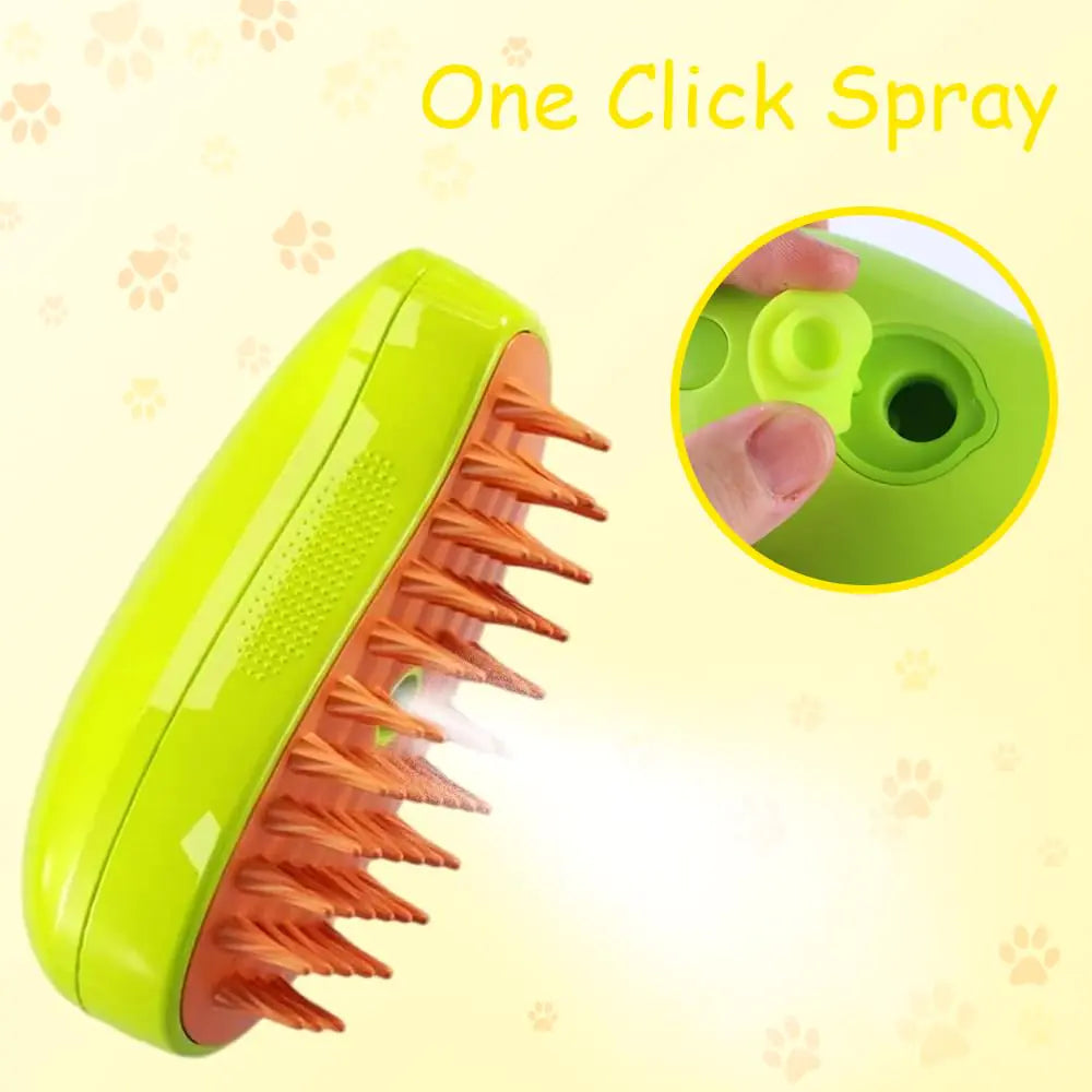 Rechargeable Pet Spa Steam Fur Brush