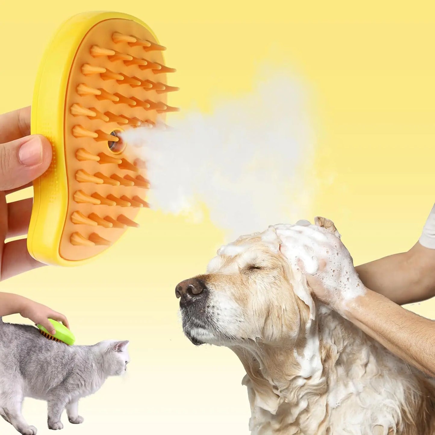 Rechargeable Pet Spa Steam Fur Brush