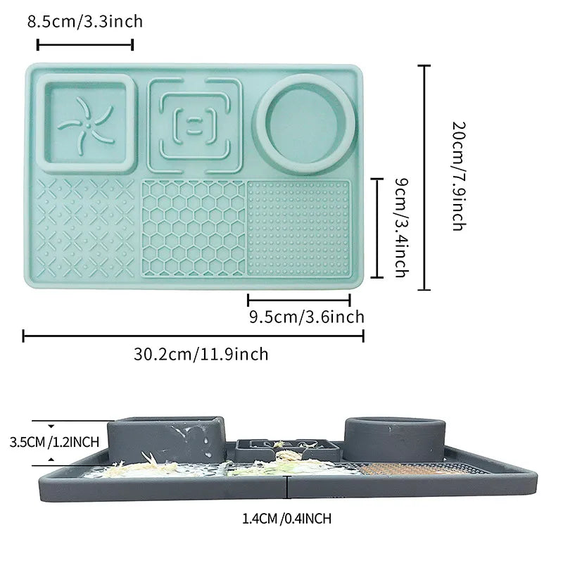 Silicone Pet Licking Snack Mat Slow Feeder