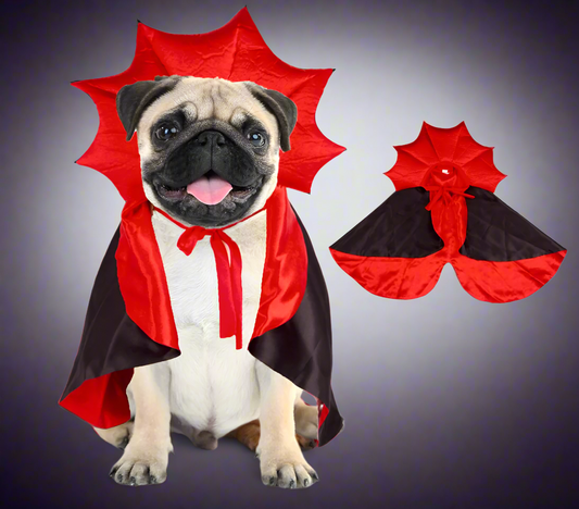 Halloween Dracula Vampire Cape for Pet Cats and Dogs