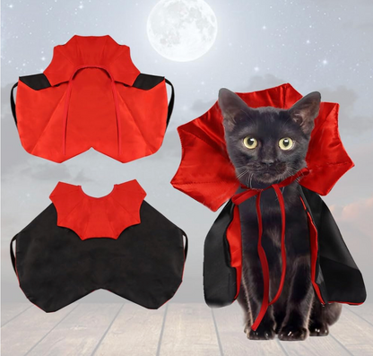 Halloween Dracula Vampire Cape for Pet Cats and Dogs