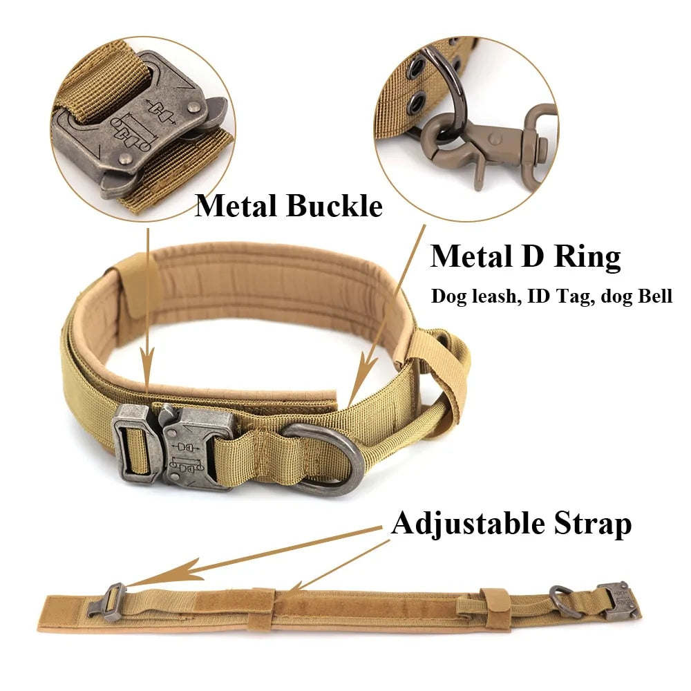 Heavy Duty Military Style Tactical Pet Dog Collar