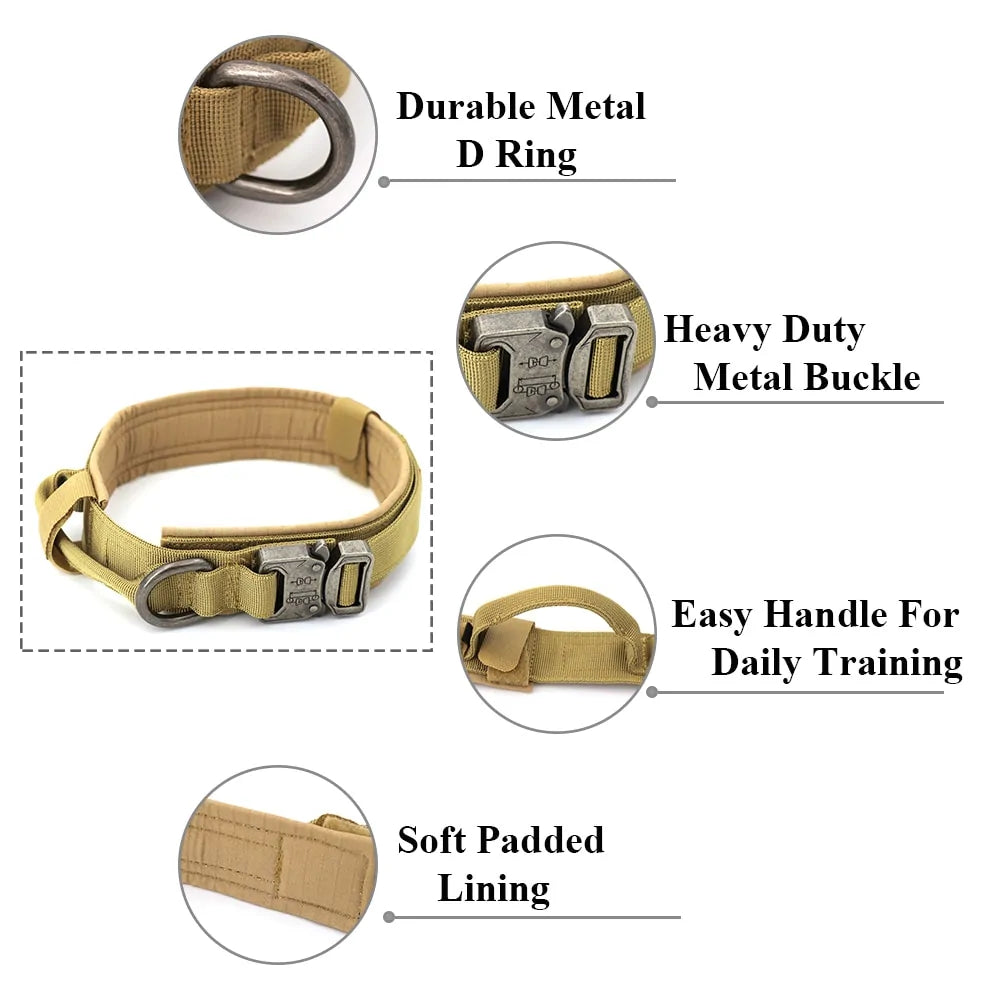 Heavy Duty Military Style Tactical Pet Dog Collar