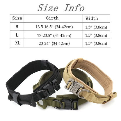 Heavy Duty Military Style Tactical Pet Dog Collar