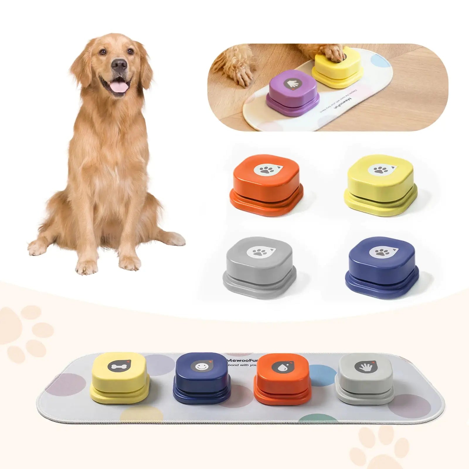 Chatty Canine Pet Speech Communication Button Toy