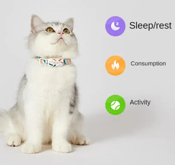 Pet Health Wellness Monitor GPS Tracker Collar for Cats and Dogs