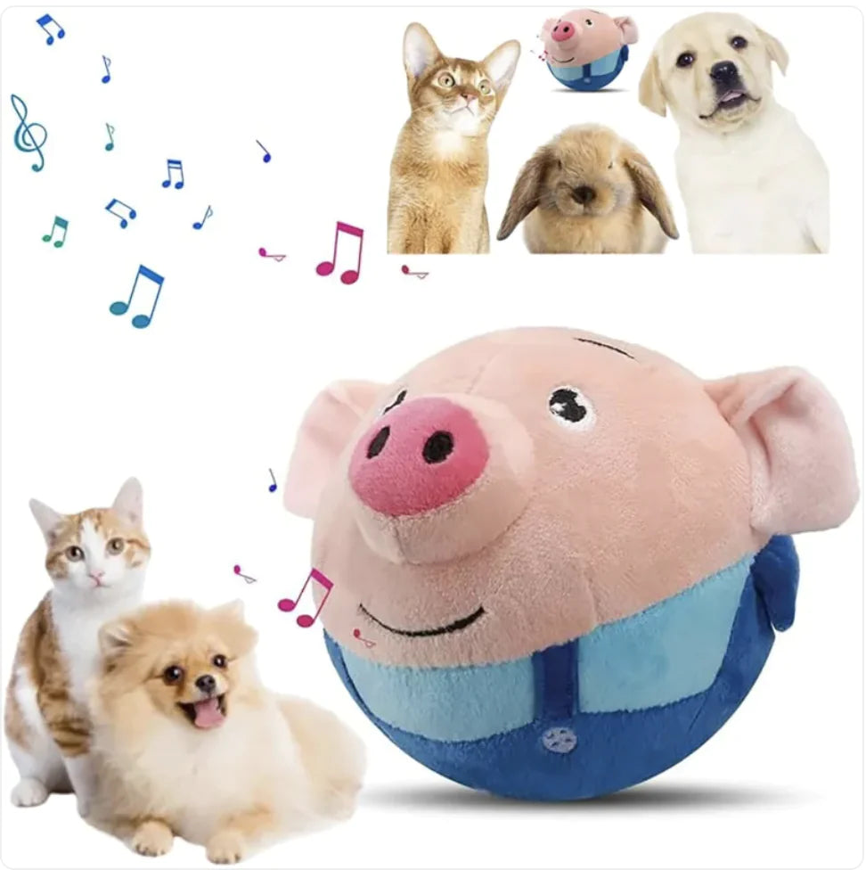 Porky Pal Interactive Bouncing Pet Dog Toy Self-Moving Pig Ball