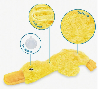 Pet Dog Toy Duck with Crinkle and Squeaker Noises