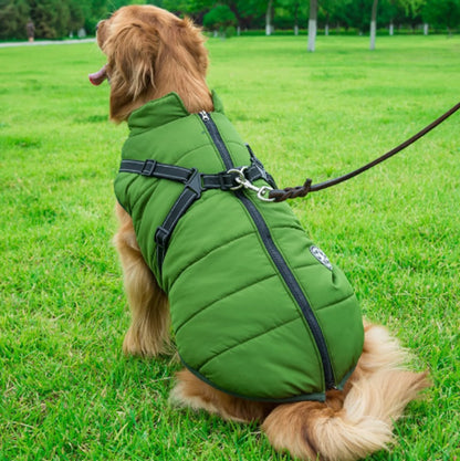 Rainy Day Ruffwear Waterproof Winter Dog Jacket with Leash Attachment