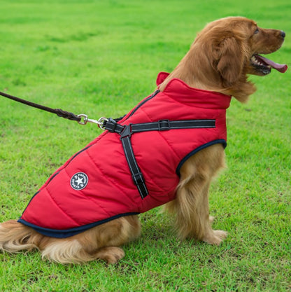 Rainy Day Ruffwear Waterproof Winter Dog Jacket with Leash Attachment