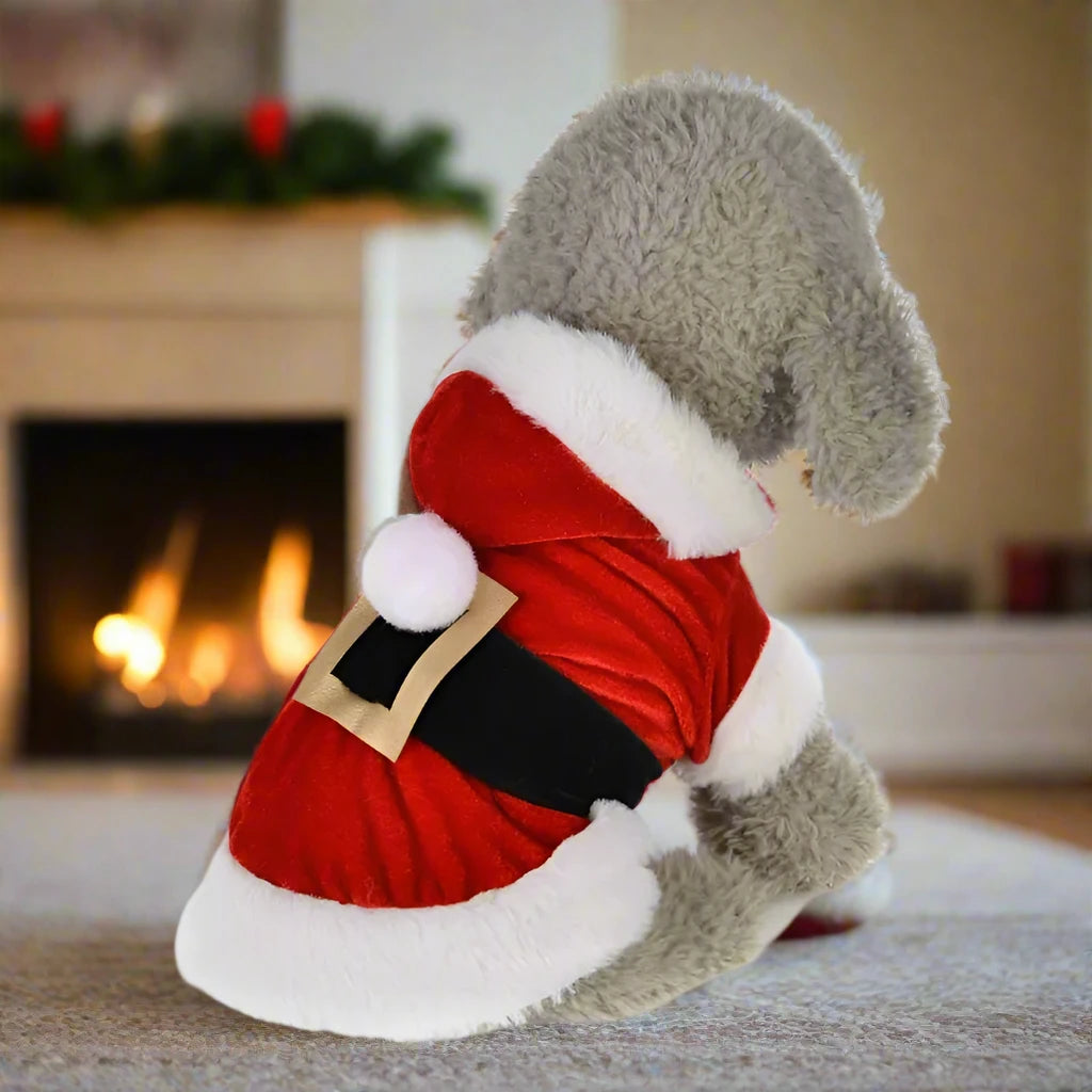 Holiday Festive Christmas Pet Santa Outfit Costume for Dogs