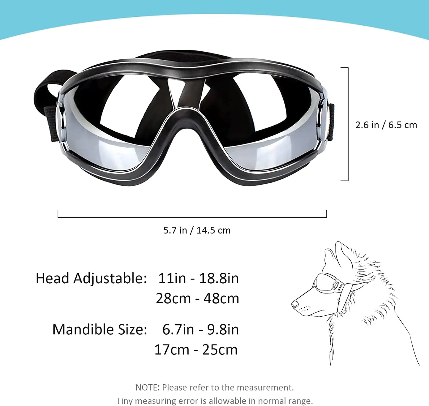 Shady Pooch Adjustable Dog Goggles